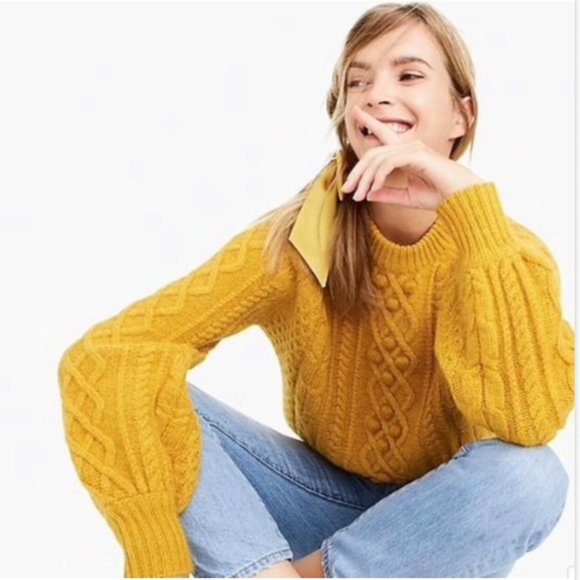 J. Crew Demy Lee Mustard Yellow Sweater - Picture 8 of 9